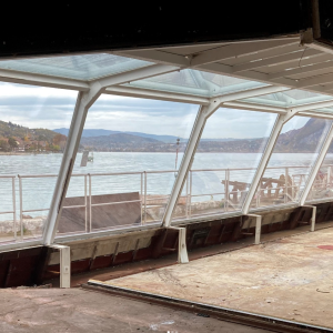 Chantier à Annecy pour pose de verres spéciaux