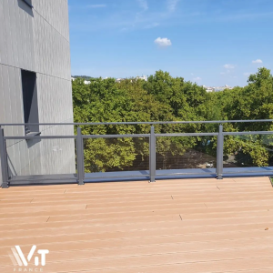 Chantier de pose de garde - corps