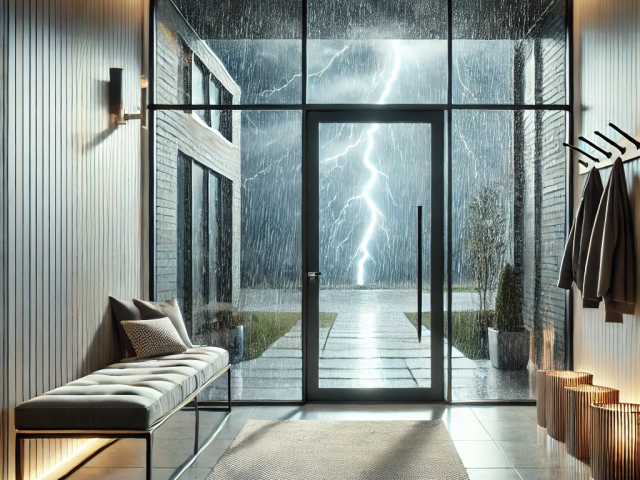 vitrage isolant thermique pour lutter contre les intempéries - neige, froid, vent, pluie